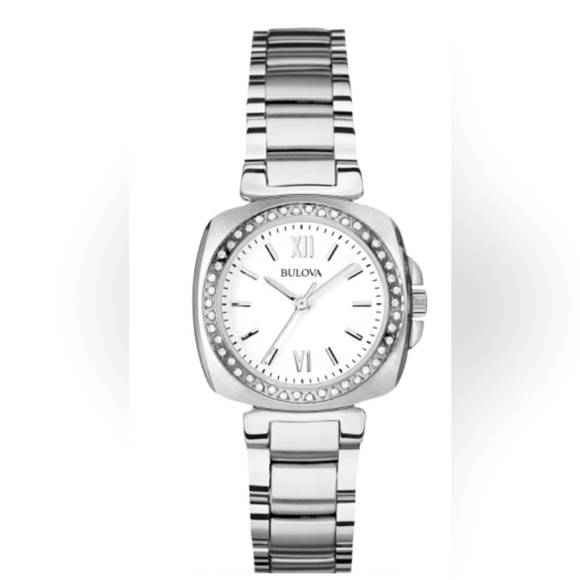 BULOVA Diamond Gallery White Dial Stainless Steel Ladies Watch